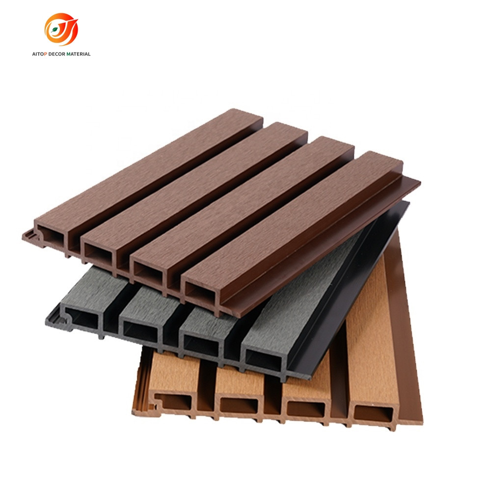 Decorative Material Co-extrusion and Non-coextrusion Solar WPC Wall Panels Cladding Outdoor