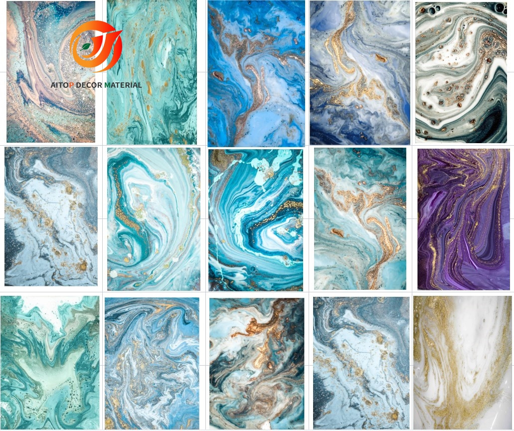 Widely Used Waterproof Indoor UV Boards Interior Wall Decoration PVC Marble Sheet
