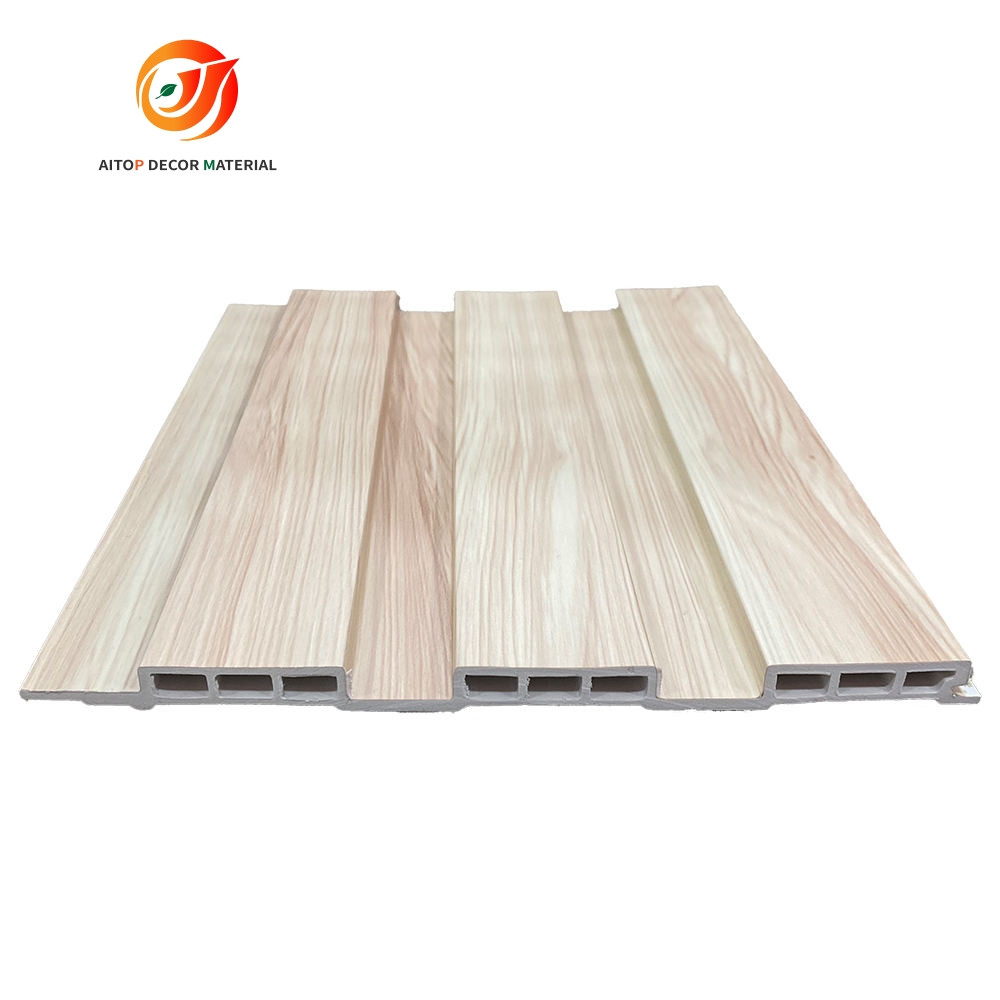 Decorative interior wall panel fluted grooved Wood Plastic Composite wpc for sale