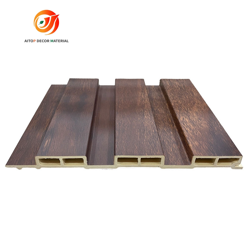 Decorative interior wall panel fluted grooved Wood Plastic Composite wpc for sale