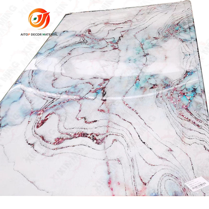 cheap price Interior Wall Panel 3mm waterproof UV panel pvc marble sheet
