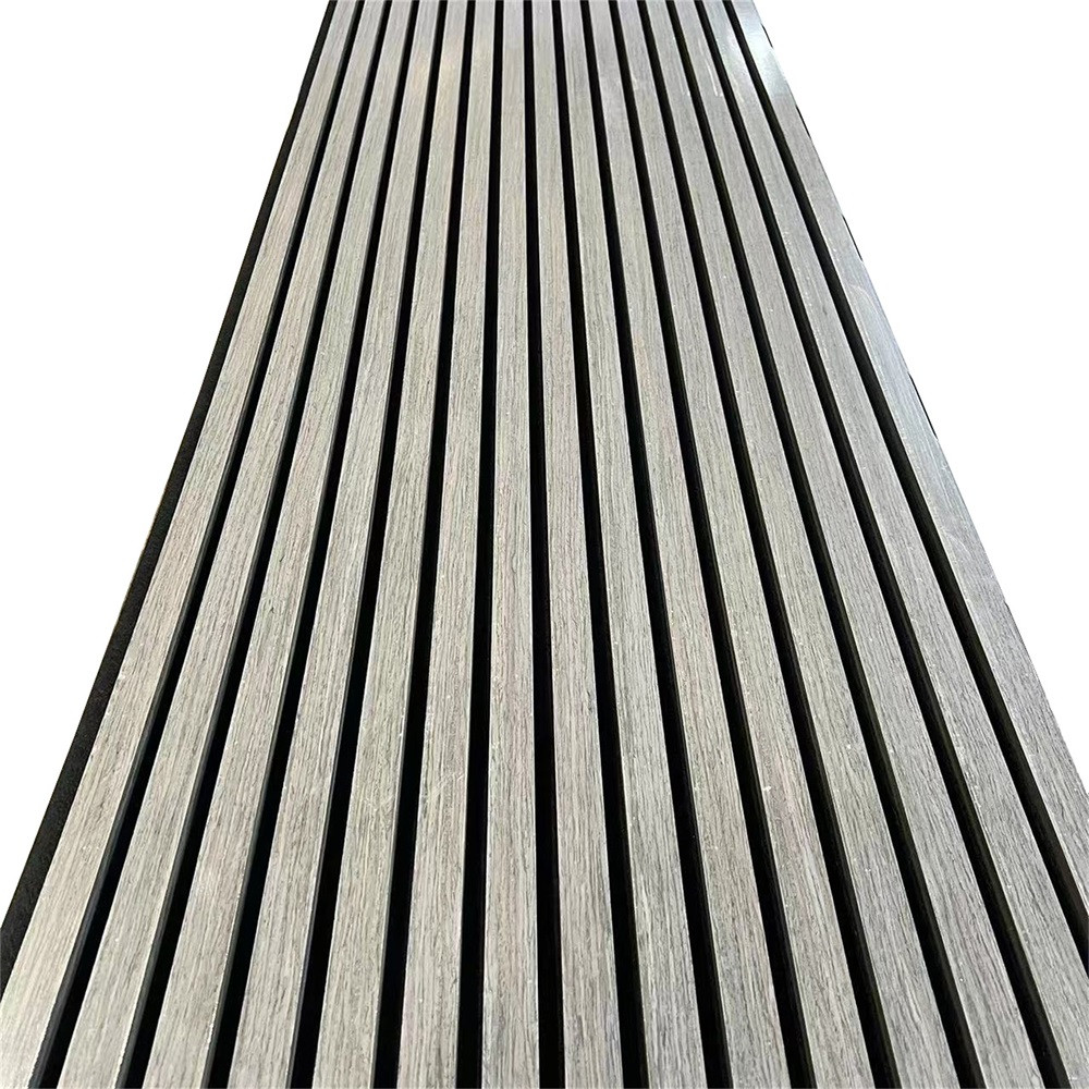Black Felt Aku Panel Sound Absorption Slat Wood Panel MDF Wooden Acoustic Wall Panel Akupanels