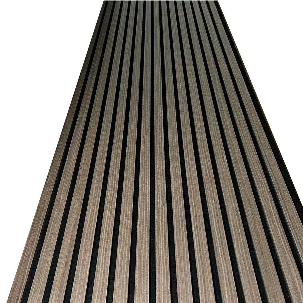 Black Felt Aku Panel Sound Absorption Slat Wood MDF Wooden Acoustic Wall Panel Akupanels