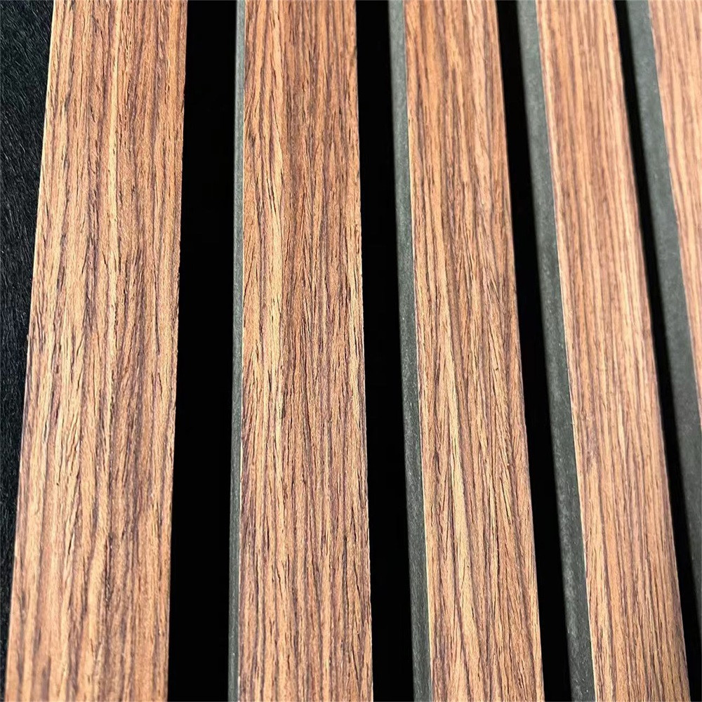 Black Felt Aku Panel Sound Absorption Slat Wood Panel MDF Wooden Acoustic Wall Panel Akupanels