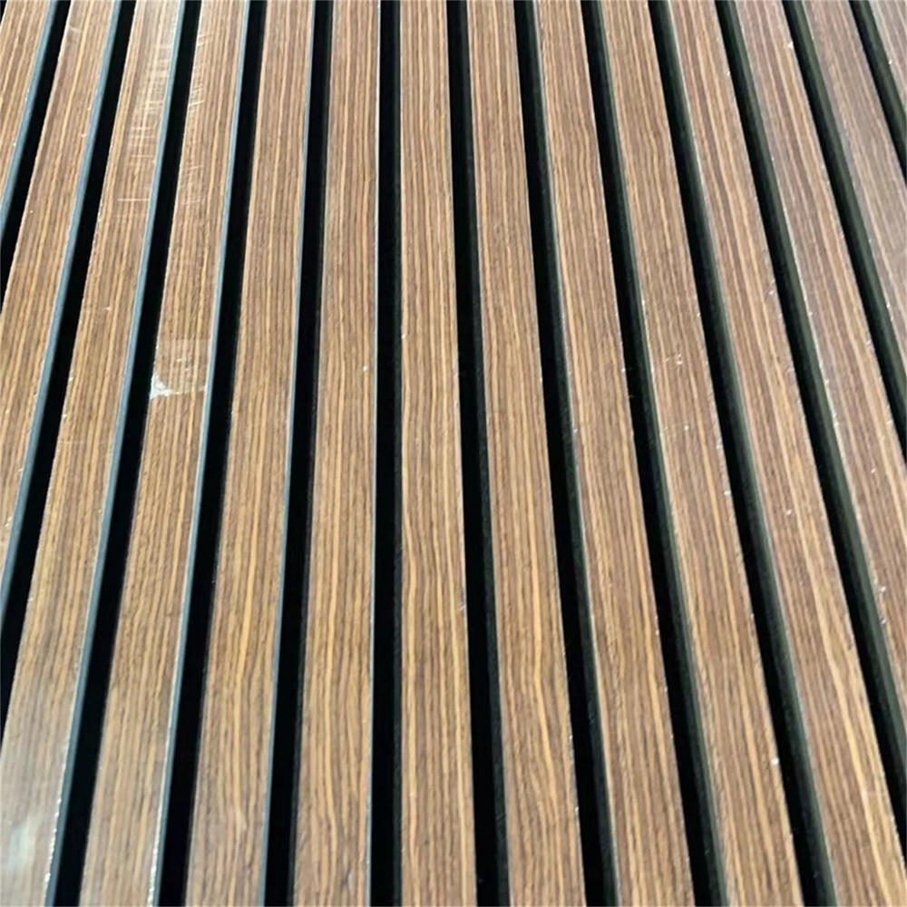 Black Felt Aku Panel Sound Absorption Slat Wood Panel MDF Wooden Acoustic Wall Panel Akupanels