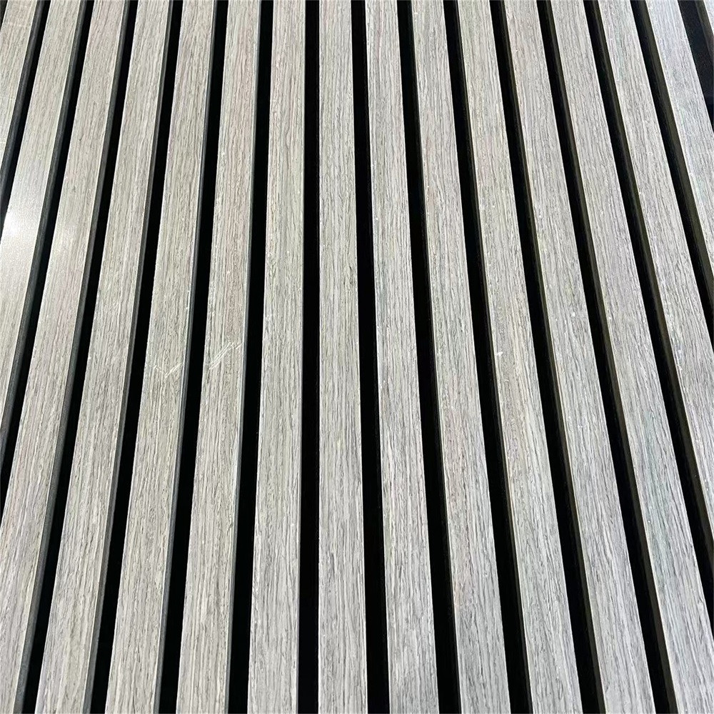 Black Felt Aku Panel Sound Absorption Slat Wood Panel MDF Wooden Acoustic Wall Panel Akupanels