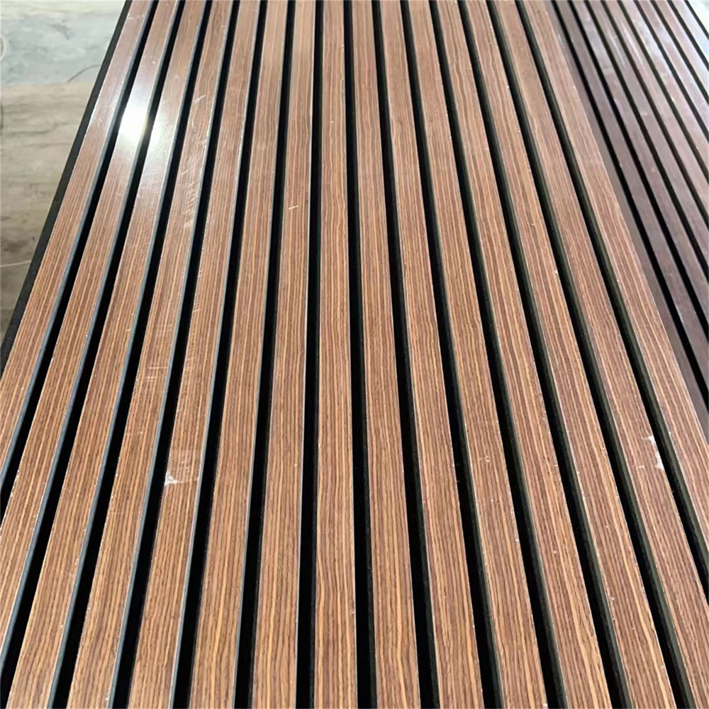 Black Felt Aku Panel Sound Absorption Slat Wood Panel MDF Wooden Acoustic Wall Panel Akupanels