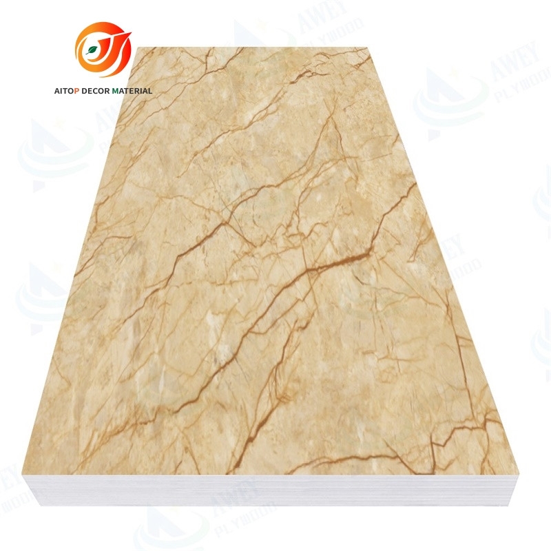 1220*2440mm 3mm pvc wall panel uv marble sheet decorative panel interior decor wall panel