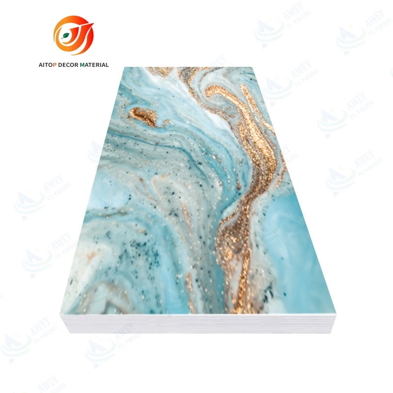 3mm uv pvc marble sheet high glossy without any spot faux marble surface sheet