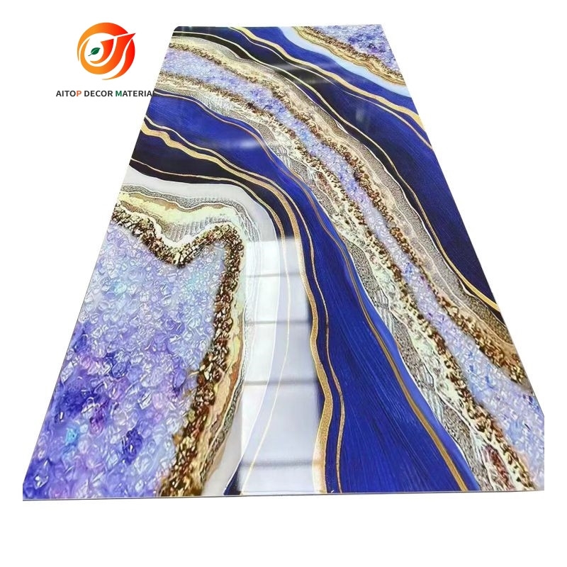 Competitive Price 3D Wall Panels Wall Partition Panel PVC UV Marble Sheet