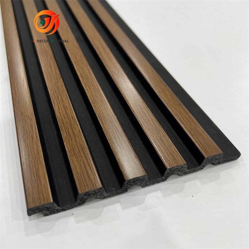 Factory PS panel decorative 3D Wood Fluted Slats Grill Interior wpc Wall Panel
