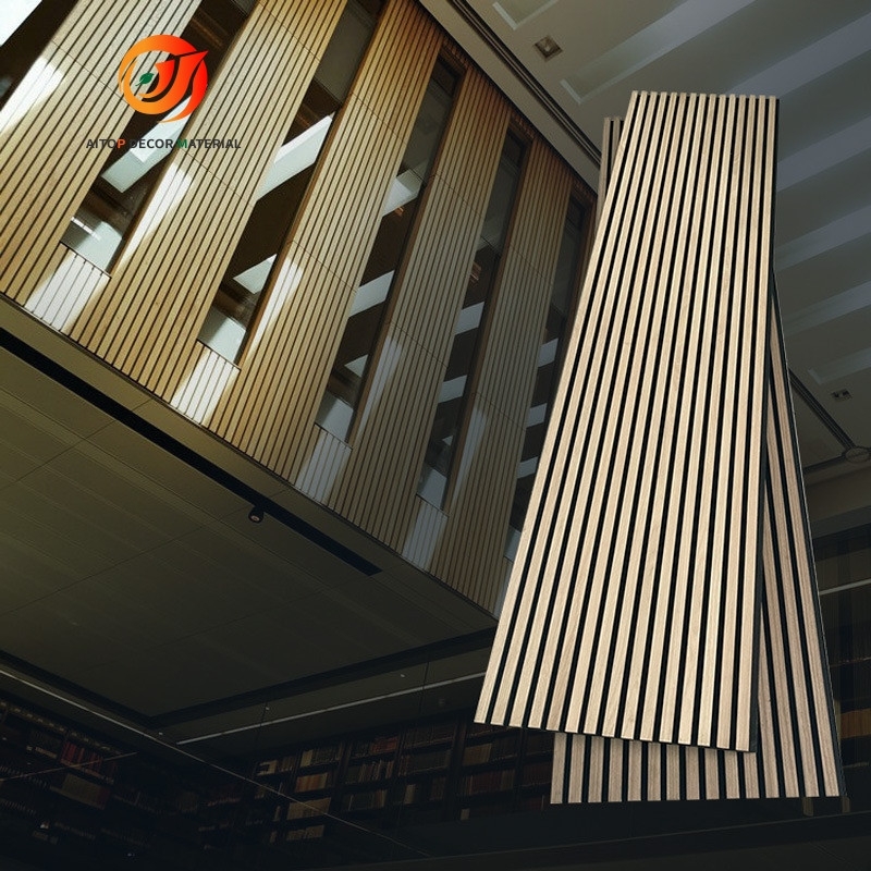 Factory direct sale Acoustic panel Wooden Veneer Oak Slat Panel Acoustic