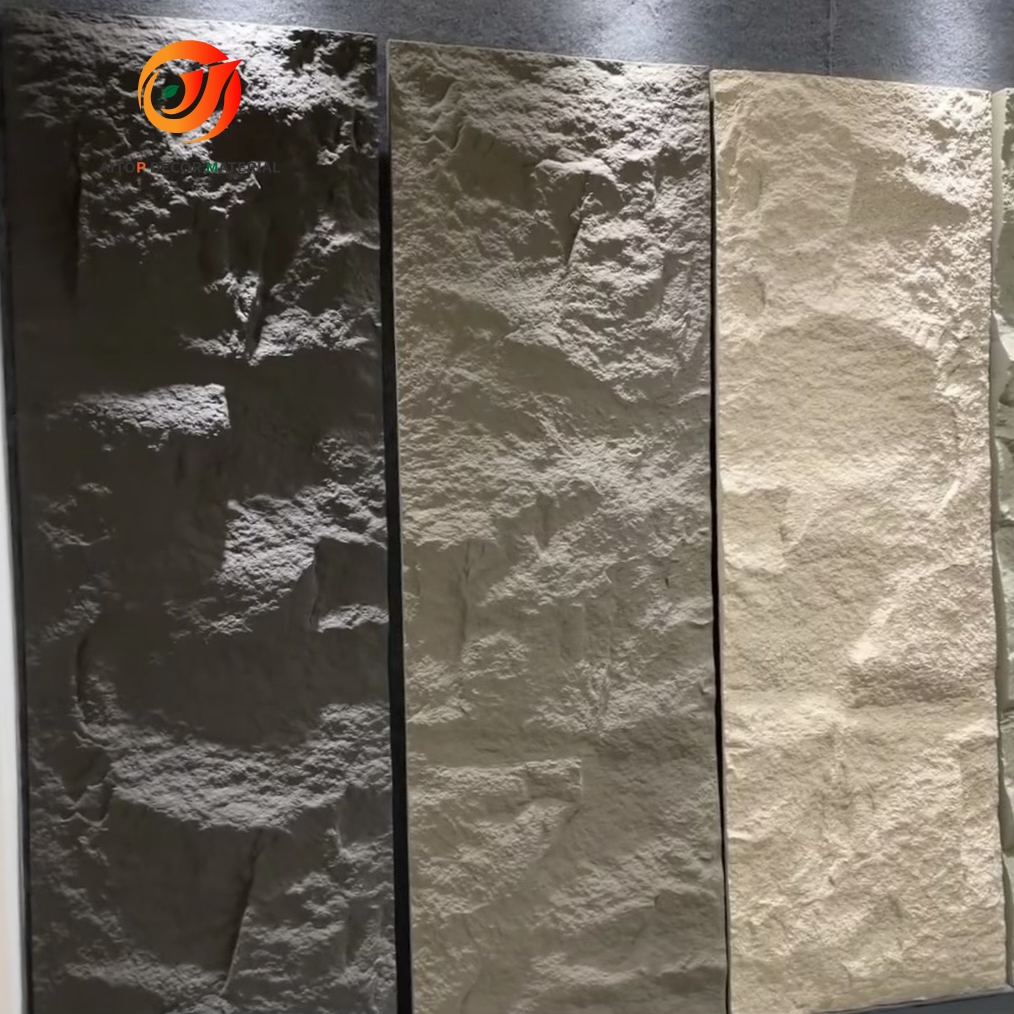 Pu stone wall panel polyurethane stone panel 3D wall panel board artificial light weights slate ston(图6)