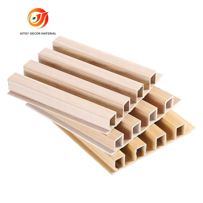 High quality and water proof fluted panel wpc wall panel for indoor background decoration(图4)
