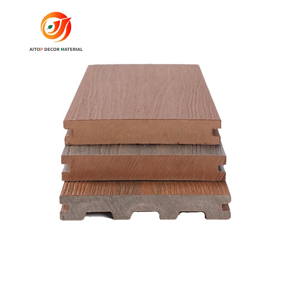 No Gap Deck Wpc Outdoor Flooring Wood Plastic Composite Decking For Swimming Pool And Patio(图4)