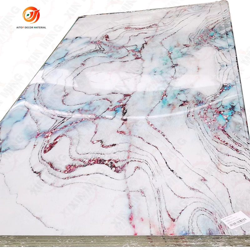 pvc marble panel plastic wall interior 3d sheet mr 4x8 Pvc Marble Uv Decorative Sheet(图7)