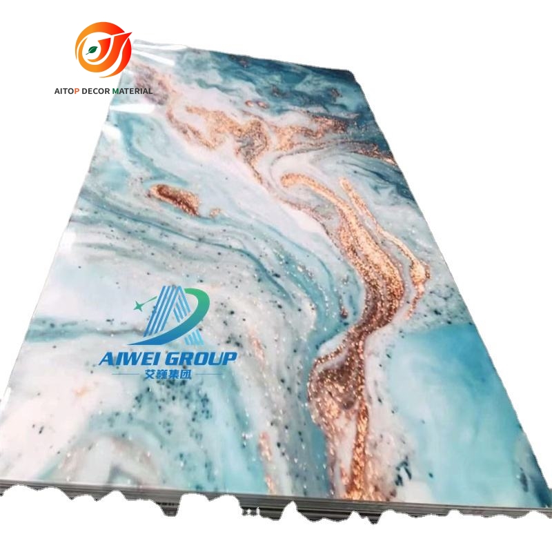 high glossy 2.8mm Uv Marble Sheet 4x8 Inch Pvc Wall Panel Pvc Uv Marble Sheet Price(图4)