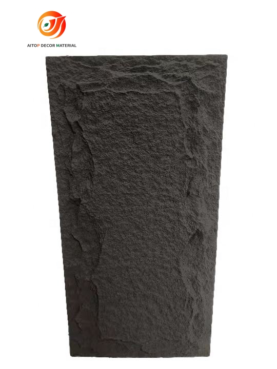 Pu stone wall panel polyurethane stone panel 3D wall panel board artificial light weights slate ston(图2)
