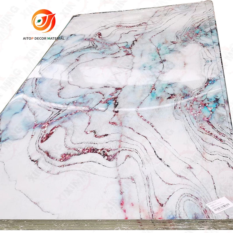 high glossy 2.8mm Uv Marble Sheet 4x8 Inch Pvc Wall Panel Pvc Uv Marble Sheet Price(图6)