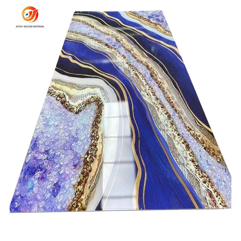 4x8 ft PVC UV wall panel ,Marble alternative panel 3mm pvc uv sheet PVC uv marble sheet(图2)
