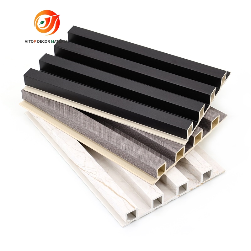 High quality and water proof fluted panel wpc wall panel for indoor background decoration(图3)