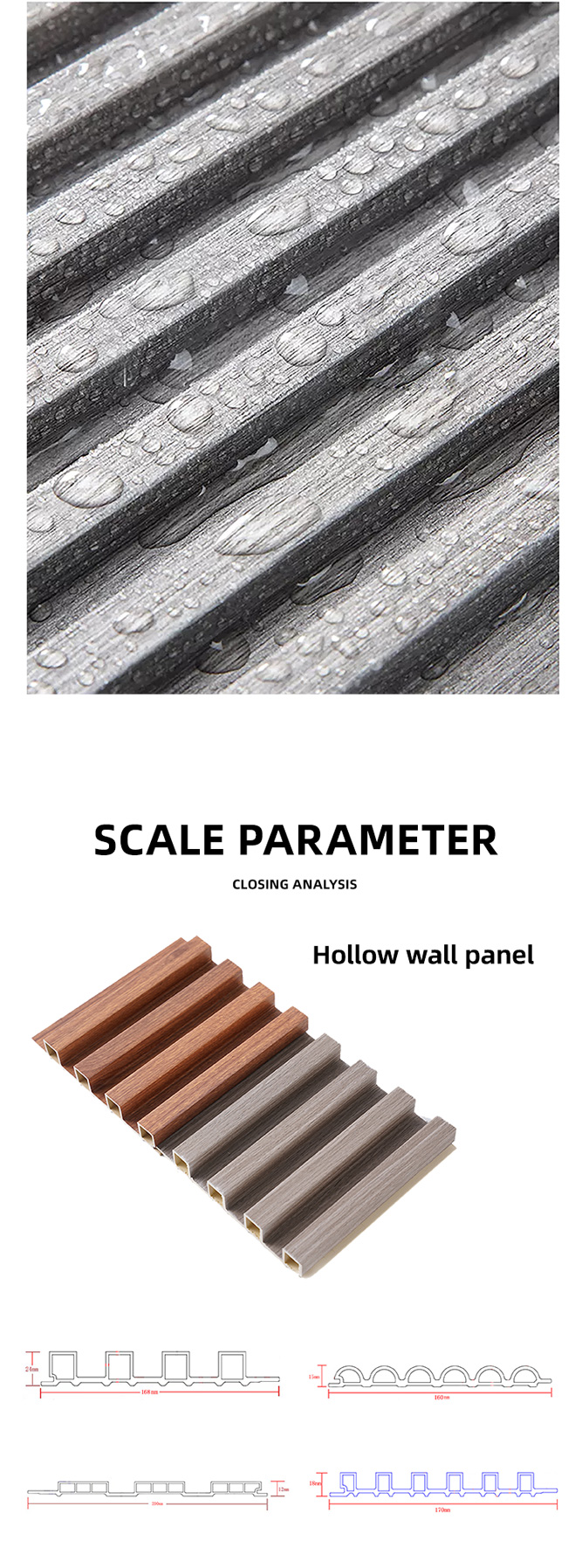 Decorative interior wall panel fluted grooved Wood Plastic Composite wpc for sale(图4)