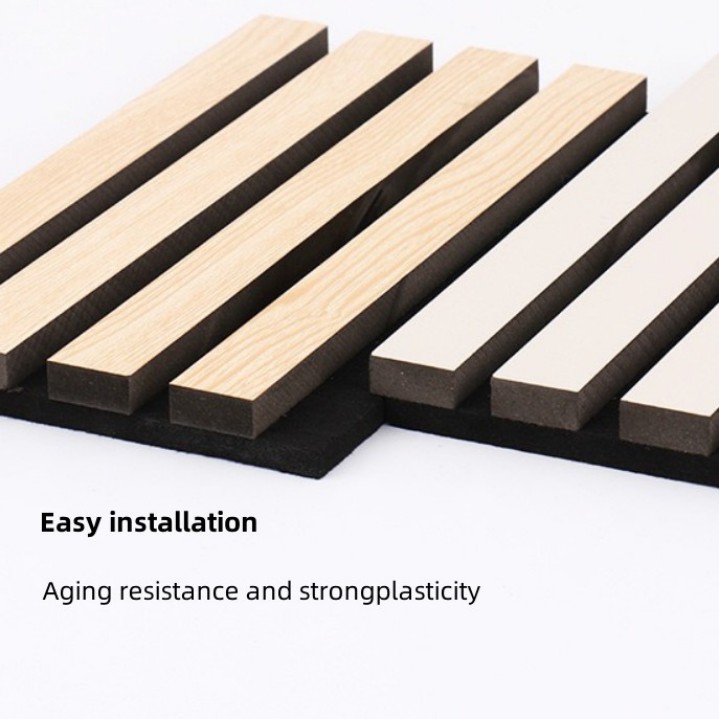Black Felt Aku Panel Sound Absorption Slat Wood MDF Wooden Acoustic Wall Panel Akupanels(图5)