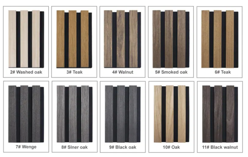 Black Felt Aku Panel Sound Absorption Slat Wood Panel MDF Wooden Acoustic Wall Panel Akupanels(图4)